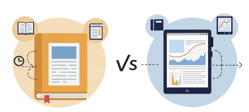 Print vs. digital book layout